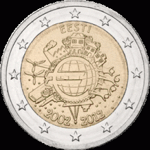 Estland 2 euro 2012 10 jaar Euro UNC